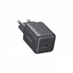 Зарядное устройство UGREEN X514 (65737) 20W 2-Port GaN USB-C&USB-A Fast Charger EU, черный