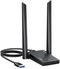 Адаптер UGREEN CM787 (75917) AXE5400 Wi-Fi 6E High-Gain USB Adapter, серый космос