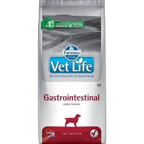 Farmina Vet Life Dog Gastrointestinal ветеринарный диетический сухой корм для взрослых собак с воспалительными заболеваниями ЖКТ 12кг