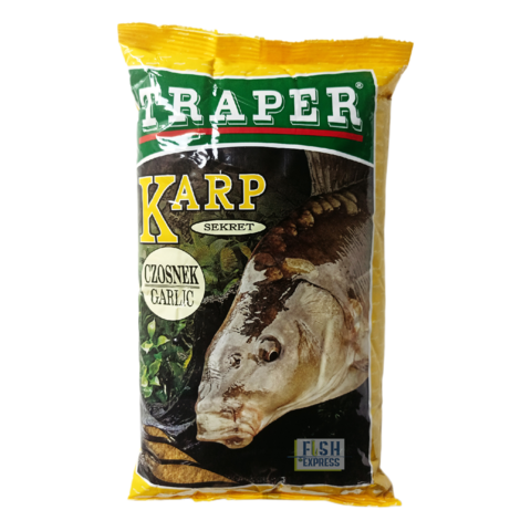 Прикормка TRAPER SEKRET 1kg Karp czosnek - new 2026 (Карп чеснок)