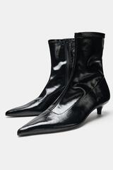 ZARA БОТИЛЬОНЫ НА КАБЛУКЕ, ЧЕРНЫЙ