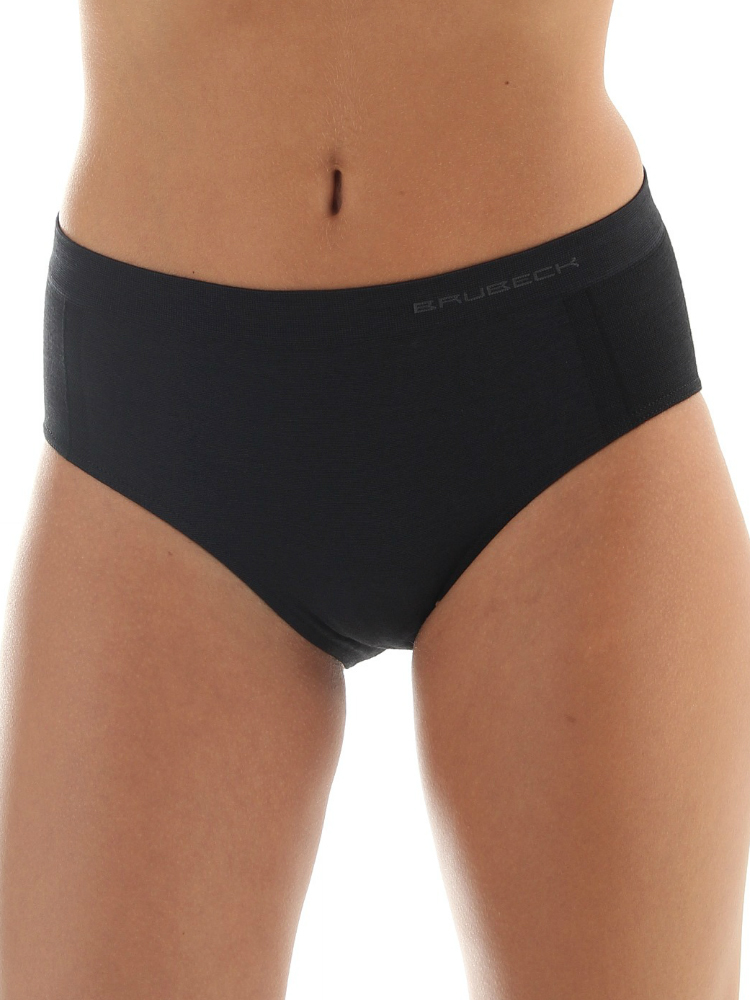 Термобелье женское Brubeck Comfort Wool трусы классика черные - 2