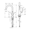 Hansgrohe Talis M51 72814800 Смеситель для кухни с С-образным изливом