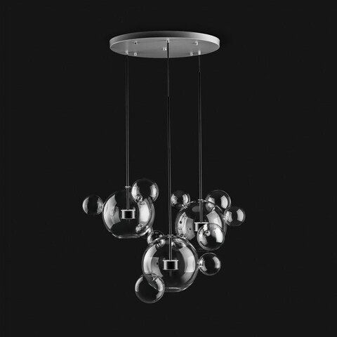 Люстра Balls Circular 14 Bubbles черная диаметр 40см.