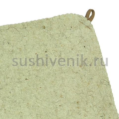 Коврик для бани из белого войлока - 7