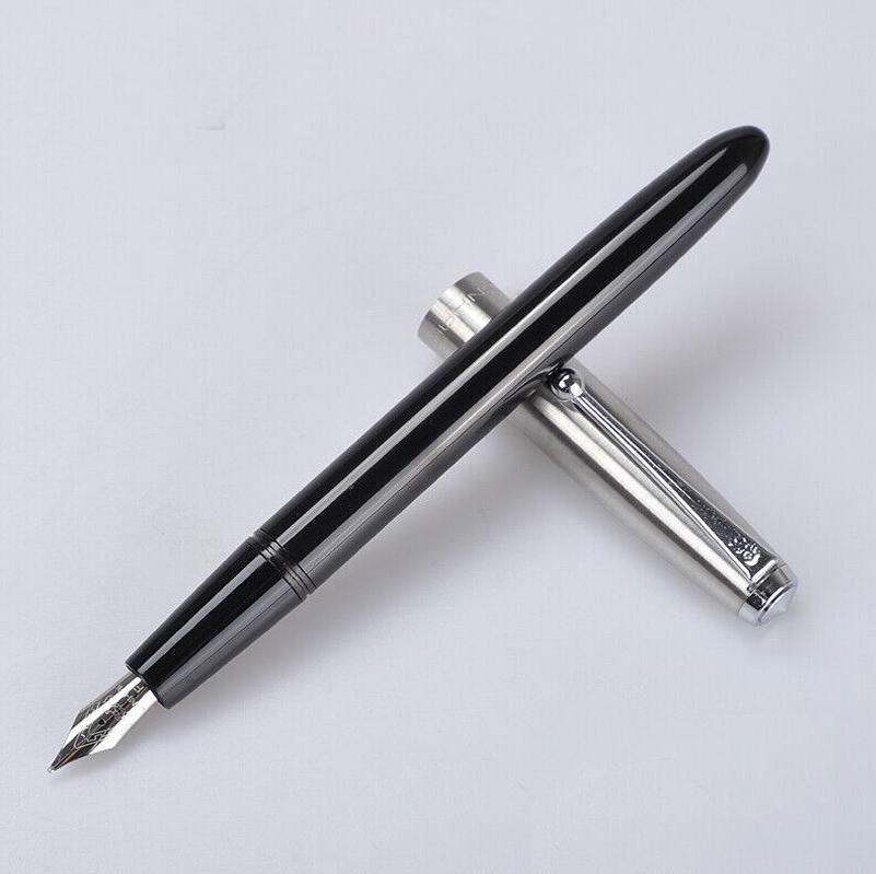 Перьевая ручка Jinhao 51A, Китай. Корпус из пластика, перо открытое F (0.5 мм), заправка поршнем. Распродажа 500 руб.