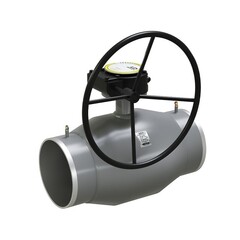 Кран стальной шаровой цельносварной LD Energy Regula, DN-150 PN-25, длина-360мм, стандартнопроходной, приварной с редуктором