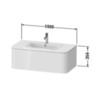 Duravit Happy D.2 Plus HP495109292 Тумба подвесная 354x1000x550мм 1 ящик, цвет: stone grey satin matt