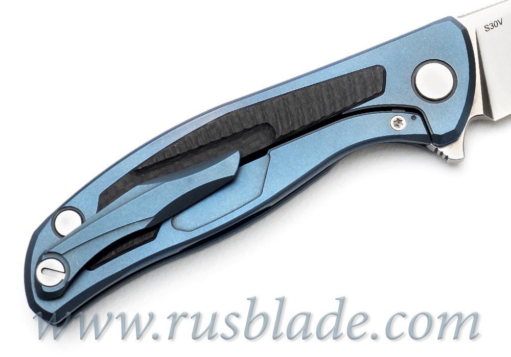 Shirogorov Flipper 95 S30V Blue Anodized - фотография 
