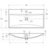 BelBagno BB-8076-3-80 Раковина керамическая, 81x43, цвет: белый