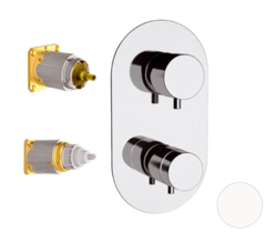 Remer Minimal Thermo NT92KBBO Смеситель для ванны/душа термостат на 2 потока скрытый монтаж (заказывать совместно с rrbox), цвет: белый матовый фото