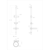 Lemark LM8103BL Стойка душевая 68,5 см с круглой мыльницей, чёрный, блистер