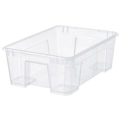 Контейнер IKEA SAMLA (САМЛА), Прозрачный, 39x28x14 см, 11 л