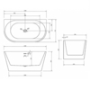 Abber AB9216-1.3 Акриловая ванна,130x70x60, цвет: белый