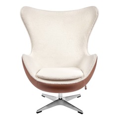 Кресло EGG STYLE CHAIR коричневый, экокожа