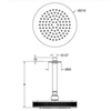 Gessi Inciso 58188#299 Верхний душ с кронштейном, black XL
