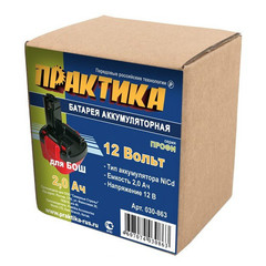 Аккумулятор для BOSCH ПРАКТИКА 12В, 2,0Ач, NiCd (030-863)
