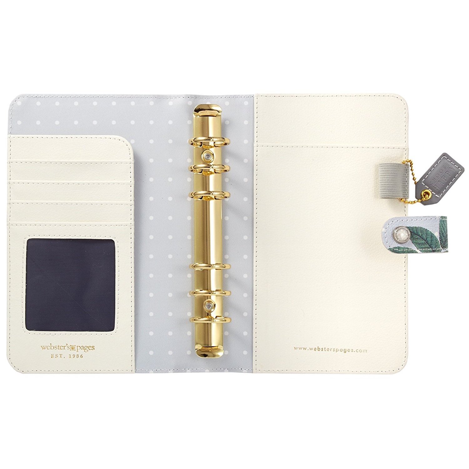Планер PERSONAL planner Binder -by Websters Pages -(БЕЗ внутреннего наполнения) Gray Floral