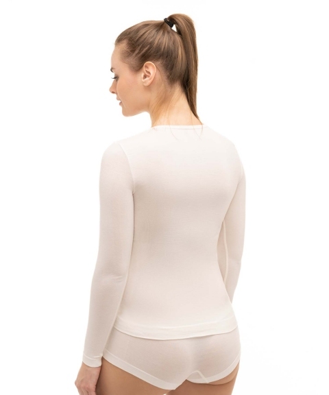 Женское термобелье лонгслив Brubeck Comfort Wool кремовый - 6