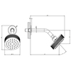 Gessi Inciso 58189#031 Верхний душ с кронштейном, хром