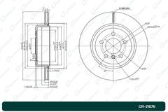 Диск тормозной вентилируемый G-brake  GR-21676
