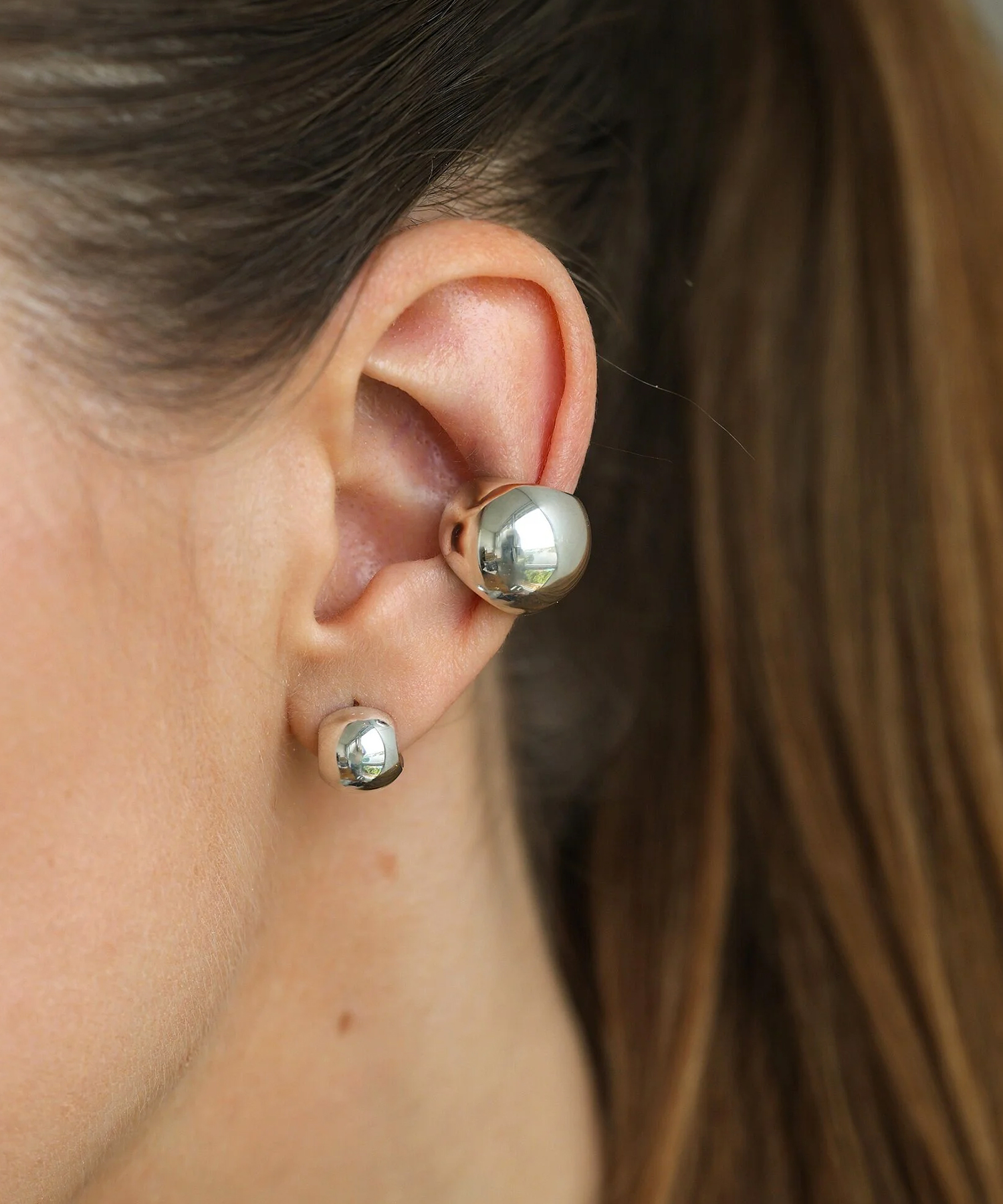 Серьги ШАР silver