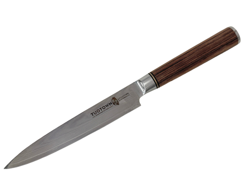 Кухонный нож Универсальный FT-series 15,5см, VG-10, DAMASCUS, рук-ть дерево, арт.276009