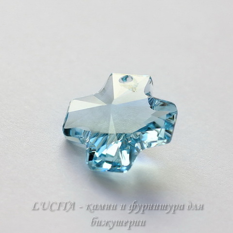 6866 Подвеска Сваровски Крестик Aquamarine (20 мм) ()