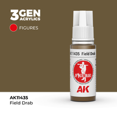 Акриловая краска AK Interactive Field Drab 3GEN Figures, 18мл