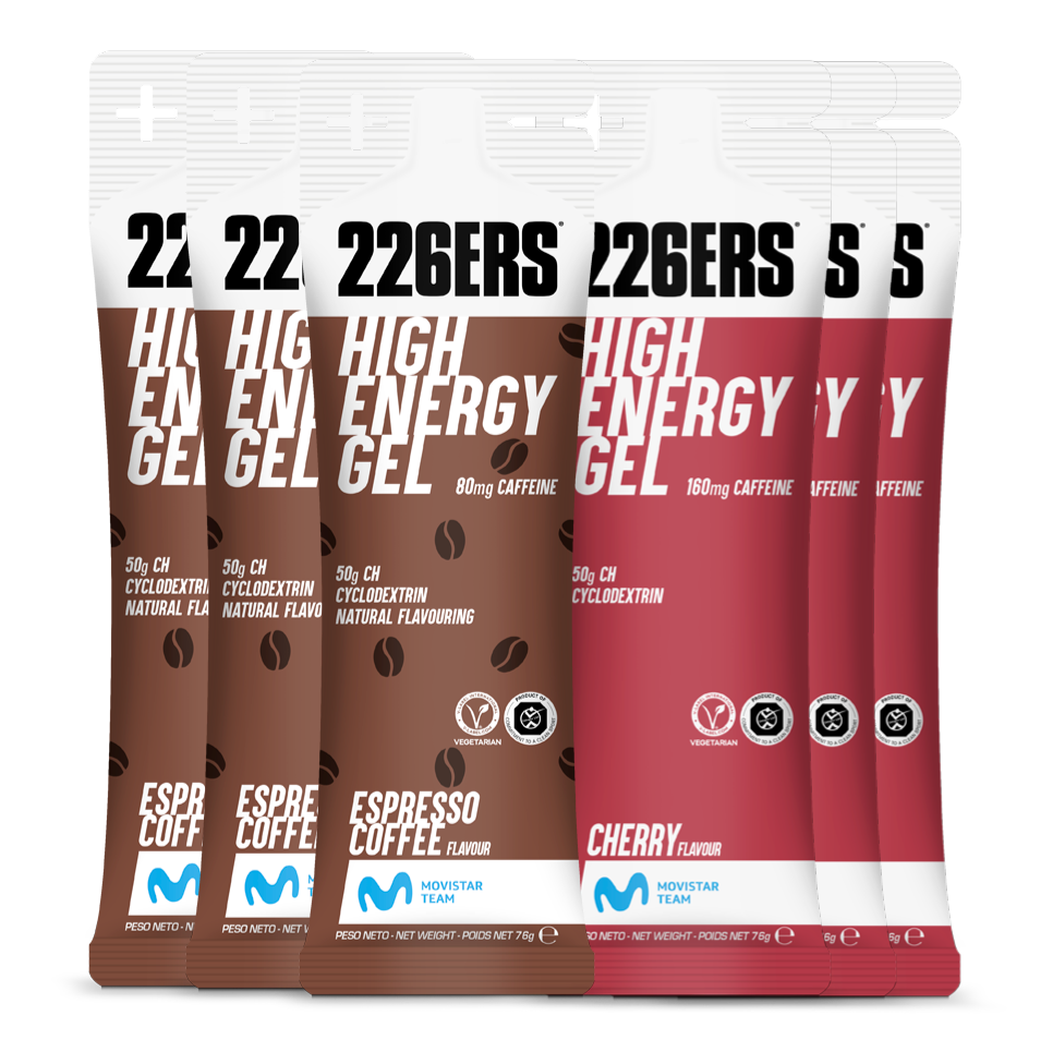 Набор высокоэнергетических гелей с кофеином 226ERS High Energy 76 г вишня-эспрессо - 2
