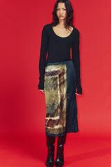 ZARA ЮБКА МИДИ С ПРИНТОМ ZW COLLECTION, РАЗНОЦВЕТНЫЙ