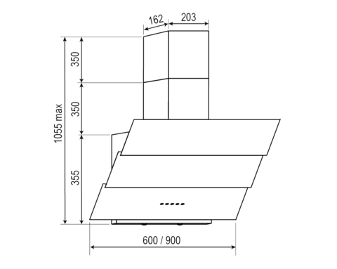 RAINFORD RCH-3634 Black glass