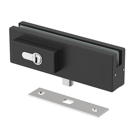 Замок для стеклянной двери ARMADILLO RANGE L10 BL (черный) /57909/