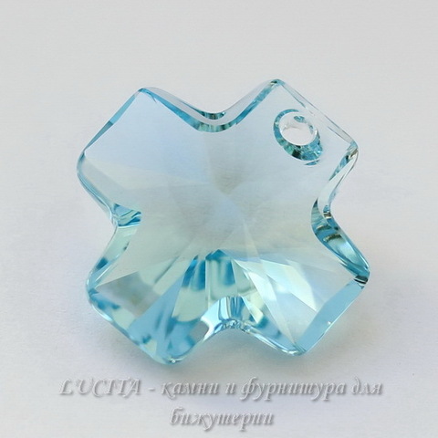 6866 Подвеска Сваровски Крестик Aquamarine (20 мм) ()