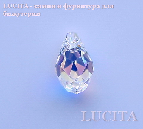 6007 Подвеска Сваровски Small Briolette Crystal AB (9х5 мм)