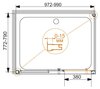 Cezares PRATICO-AH-1-100/80-P-CR Душевой уголок, цвет: хром