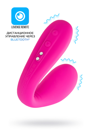 Многофункциональный стимулятор для пар LOVENSE Dolce (Quake), силикон, розовый, 20 см