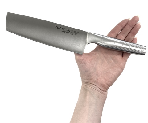 Кухонный топорик TuoTown Kerwin 18 см, сталь 1.4116, рук-ть Stainless steel, арт.257006