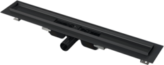 Alcaplast APZ101BLACK-550 Водоотводящий желоб с порогами для перфорированной решетки, черный-мат фото