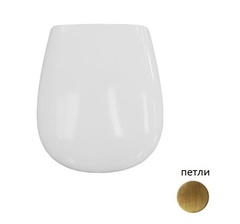 ArtCeram Azuley AZA001 01 72 Крышка с сиденьем для унитаза, цвет: белый, бронза фото