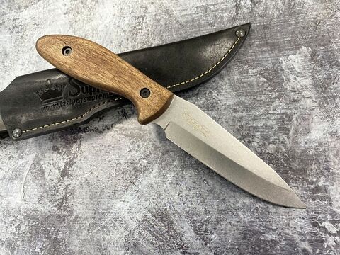 Туристический  нож Flint AUS-8 Stonewash, орех, Kizlyar Supreme, 4650065056960