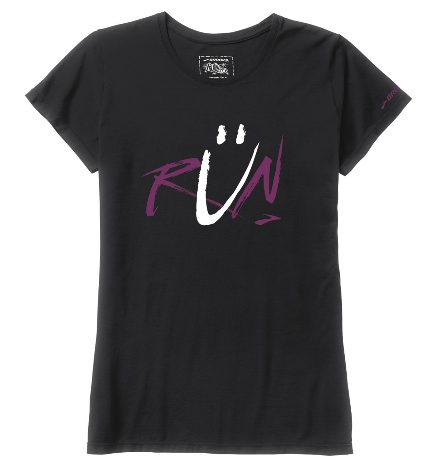 Футболка женская Brooks Smile Run Ss черная