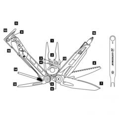 Мультитул Leatherman Mut Black, 16 функций, нейлоновый чехол (850122N) | Multitool-Leatherman.Ru