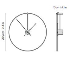 Часы-светильник OMBRA PLUG-IN D=80cm. (Внешний кабель)