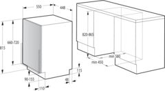 Встраиваемая посудомоечная машина Gorenje GV520E10S