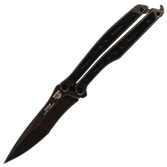 Фото Нож-бабочка (балисонг) НОКС Эльф Black, сталь D2, рукоять G10