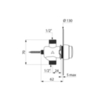 Delabie 749428 TEMPOSOFT 2 (душ) M1/2", кран встр./за розеткой ?130, ~ 30 сек