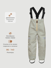 Брюки утеплённые демисезонные Mjölk Graphic Check, утеплитель 120гр/м2