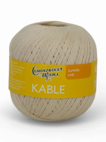 Пряжа Семеновская Kable (Кабле) 120704 льняной