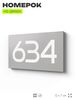 Номер на дверь 634, табличка на дверь для офиса, квартиры, кабинета, аудитории, склада, серая 120х70 мм, Айдентика Технолоджи